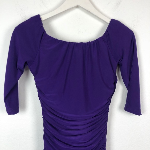 Laura Byrnes Monica purple wiggle pinup midi dress - Picture 6 of 9